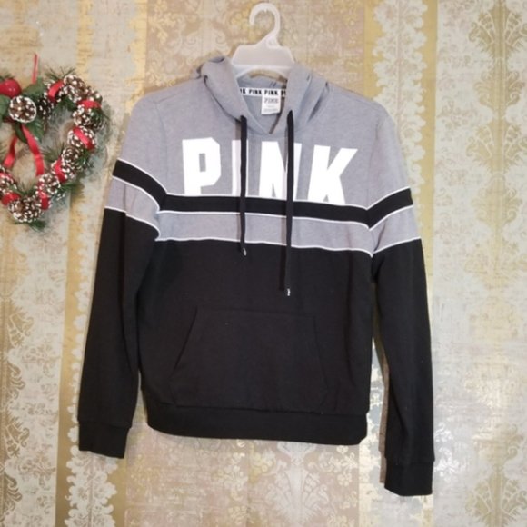 PINK Victoria's Secret Tops - PINK VICTORIA SECRET HOODED SWEATSHIRT